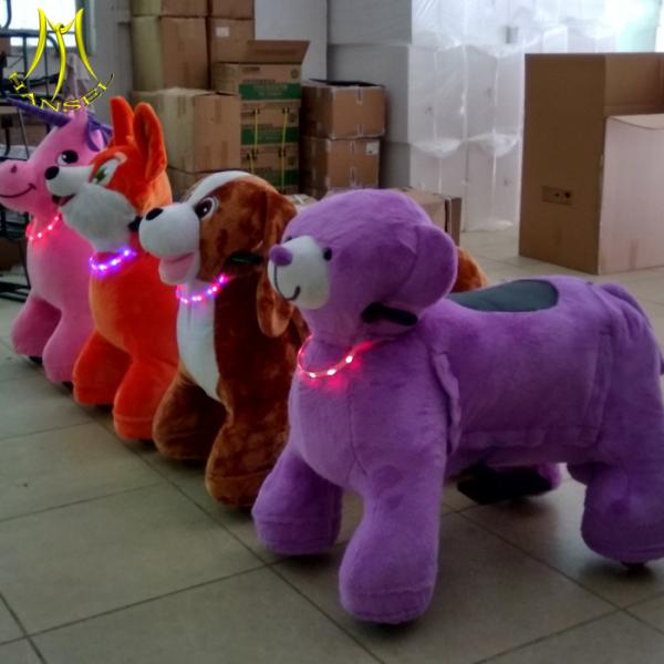 Hansel electric plush stuffed toy car happy rides on animal for mall