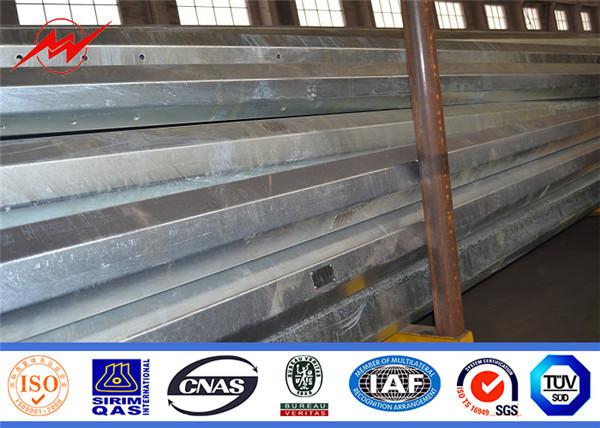 Tapered Octagonal Cctv Galvanized Metal 33kv Utility Power Poles