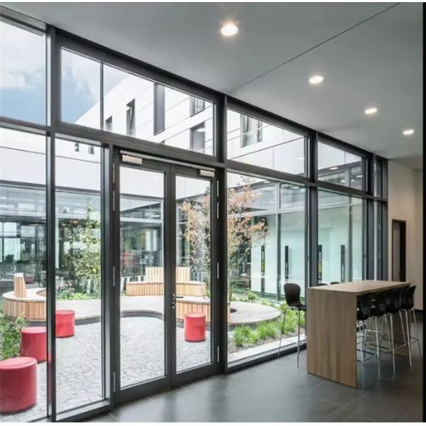 Finished Modern Aluminum Exterior Double Glass Swing Casement Door Doors for a Sleek Look