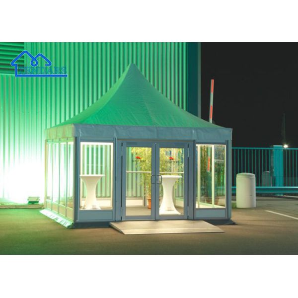 Белая УФ-защита, огнестойкость Садовый навес Алюминиевая пагода Поставка на продажу