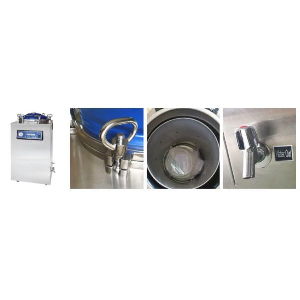 Automatic 75L Hospital Sterilization Equipment Vertical Autoclave Stainless Steel