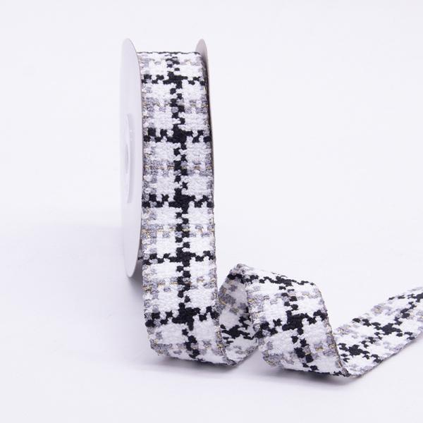 Eco-Friendly 4cm Waffle Woolen Woven Belt DIY Small Fragrant Style Qianniao Grid Hair Accessory Bow Woven Belt