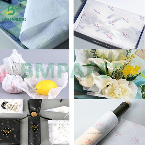 17gsm White Red Colored Tissue Paper For Gifts / Bags/ Accessories Wrapping 17gsm White Red Colored Tissue Paper For Gifts / Bags/ Accessories Wrapping