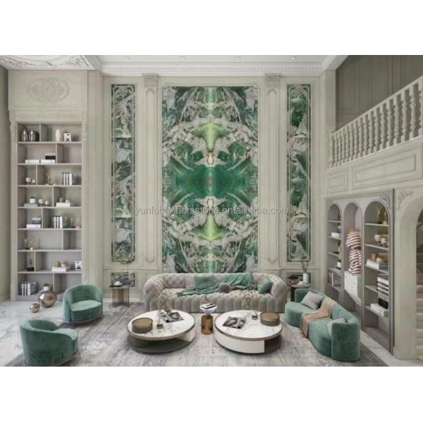Natural Stone Brazil Marble Backlit Sodalite Green Quartzite for Bedroom Design Ideas