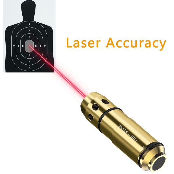 9mm Laser Training Cartridge Built In Rubber Snap Cap For Dry Fire Training Practice Extra O Rings