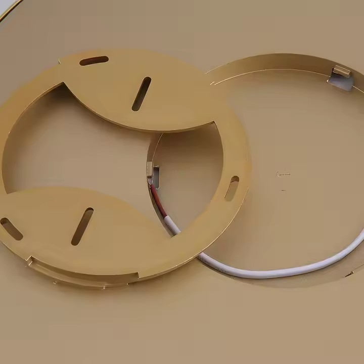 Modern Gold Body White Acrylic Shade Ceiling Lamp Living Room Round 24W 36W 54W LED Metal Ceiling Light