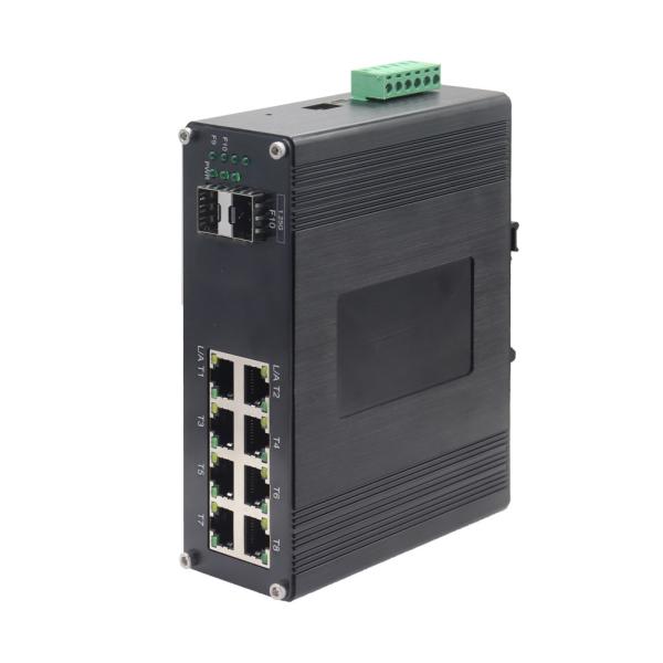 Sfp Managed Industrial Ethernet Switch 8 Port 10/100/1000t + 2 Port 1000x Industrial Switch