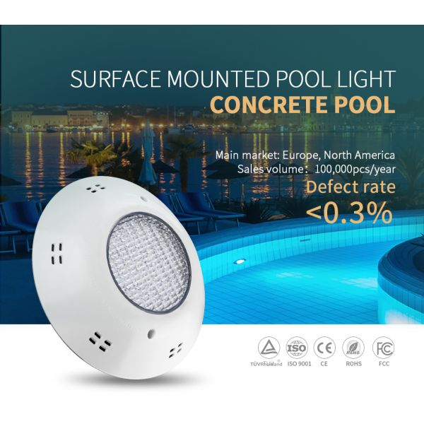 RGB SMD5050 Wall Mounted Led Pool Light VDE Transparent PC Waterproof