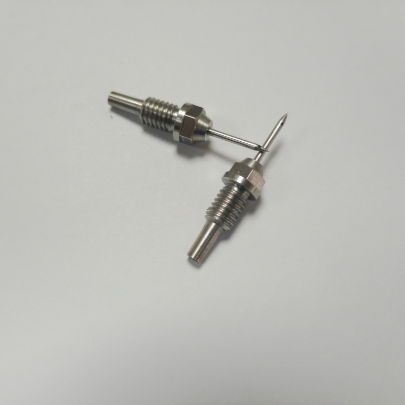 Custom Medical Machining Parts 304 SS Threaded Through Hole Medical Needle