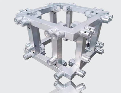 Structure de treillis en aluminium carré à montage rapide pour éclairage, treillis en alliage d'aluminium pour intérieur/extérieur