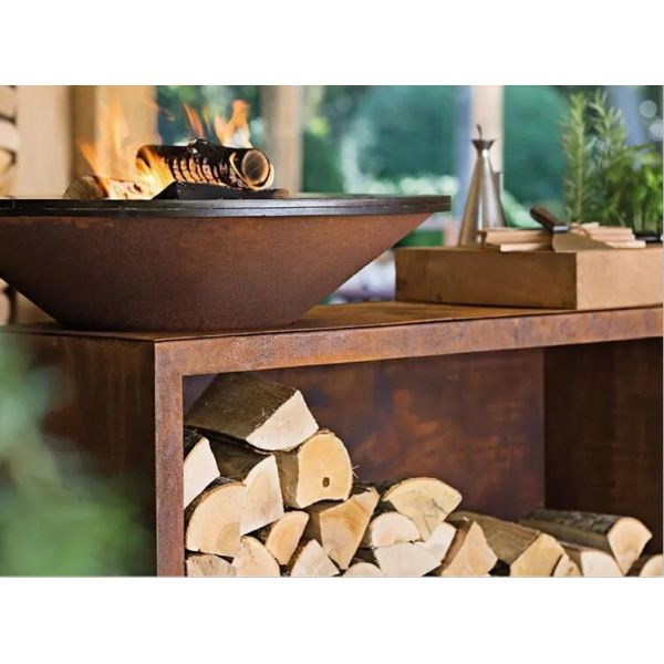 Corten Steel Fire Pit Heavy Duty Bbq Barbecue Grills For Outdoor Cooking