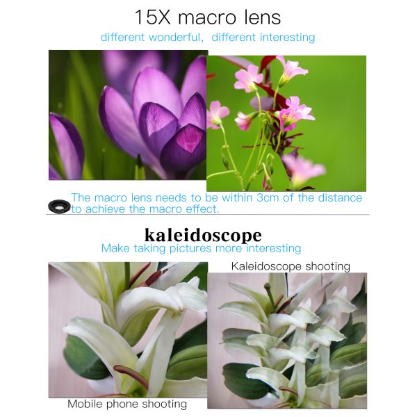 6 In 1 Anamorphic Camera Lens Macro Wide Angle CPL Filter Kit With Clip