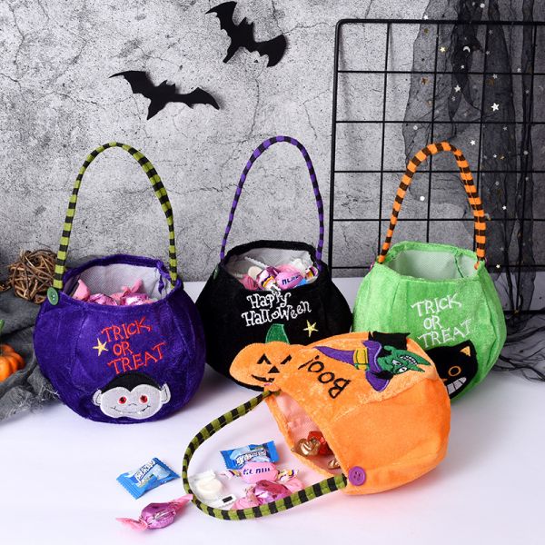 In-stock New Gift Halloween Non-Woven  Tote Bag for Candy and Pumpkin