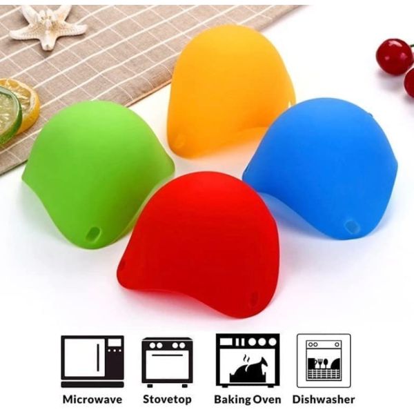Custom Logo Silicone Microwave Egg Poacher Cups for Perfect Poached Eggs 9CM Diameter
