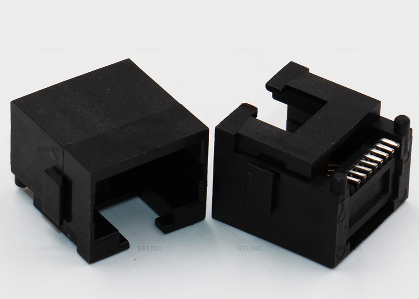 Соединитель r держателя RJ45 SMT поверхностный/защелка вниз для локальных сетей LAN