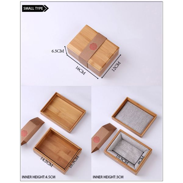 Handmade Biodegradable Bamboo Storage Box Gift Crafts Boxes Bamboo or Custom Wood