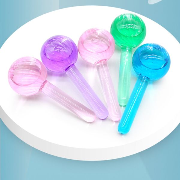 Blue Facial Roller Cold Skin Massagers for Facials Green Ice Globes Cooling and Tightening Massage Device