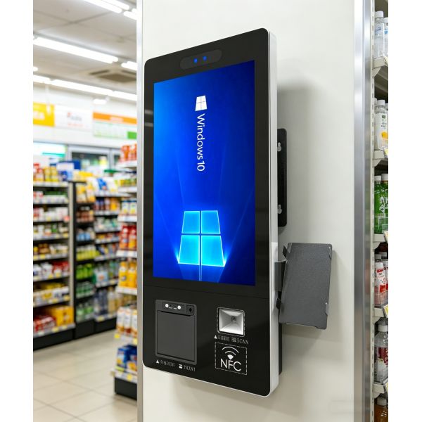Industrial Payment Terminal Win 10 Pro, Support 58/80mm Receipt Printing and QR Code Scanning for Small Business