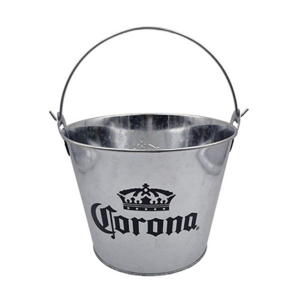Wholesale Factory Customized Logo Corona Extra Quality Metal Tin Galvanized Ice Bucket for Beer