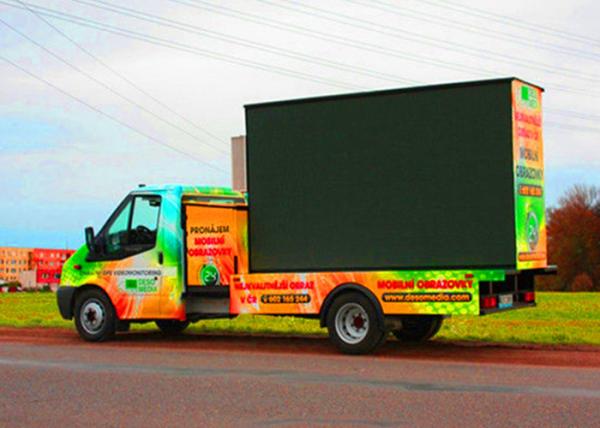 Outdoor Advertising P6 LED Truck Display High Resolution 6000nits Brightness
