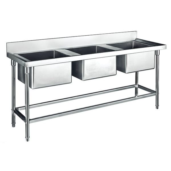 Коммерчески шар 1800*700*800+150мм толщиной 1.2мм раковины 3 нержавеющей стали