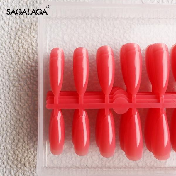 Logo Customers' Logo Short Custom Size Curved False Flat Square Nails Press On Full Cover Tip Kit Soft Gel X Nail Tips