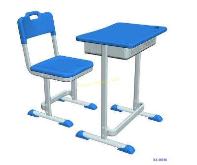 Fixed Height 76 Cm HDPE Study Desk With Groove For Pen / School Classroom Furniture