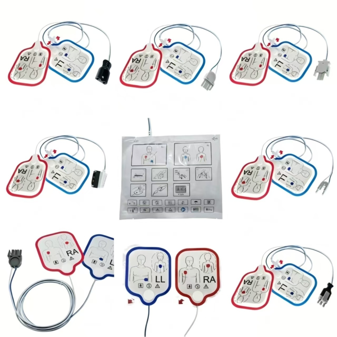 Adult / Child Defibrillation Electrodes Disposable Nihon Kohden Defibrillator Pads