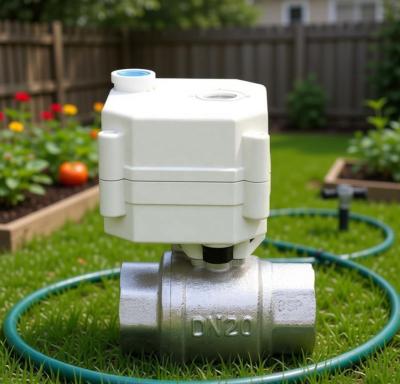 Etrany 2 Way DC12V 3/4'' Female-male Nickel Plated Brass Water Flow Control