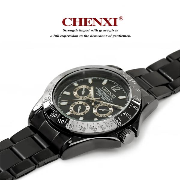 Black Gun 008A Stainless Steel Watches Unisex Fashion Jewelry Wholesale Price Japan Quartz Watch Men