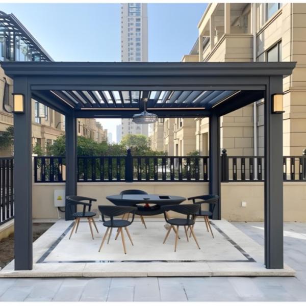 High-strength Textured Aluminum Alloy Gazebo for Shade and Heat Protection