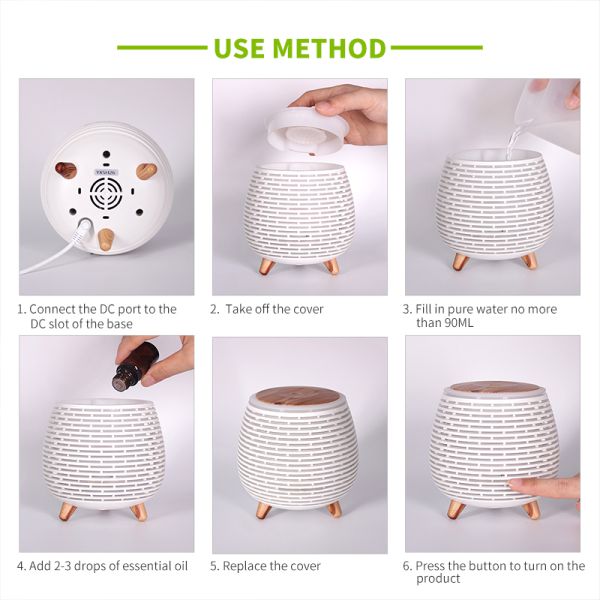 140ml USB Small LED Seven Color Change Aroma Essential Oil Diffuser