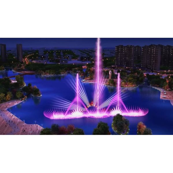 Outdoor amusement place fountain LED light decorative