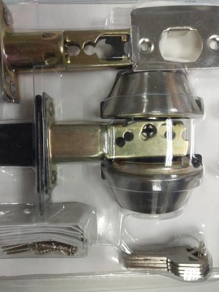 Custom Polished Stainless Steel Bedroom Door Knobs With  Brass Cylinder