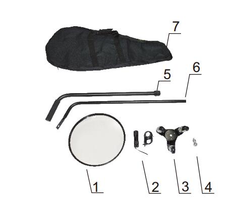 Зеркало осмотра корабля облегченной регулируемой длины Handheld с электрофонарем