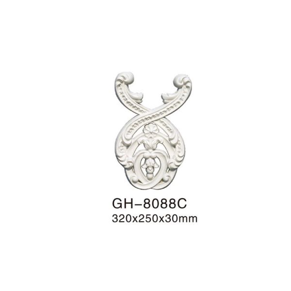 GH-8088 Oem Service French Style Light Weight Urethane Polyurethane Veneer Ornaments