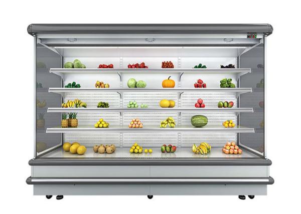 ヨーロッパ式のMultideckの開いたスリラーR404a 2831Lの野菜表示フリーザー