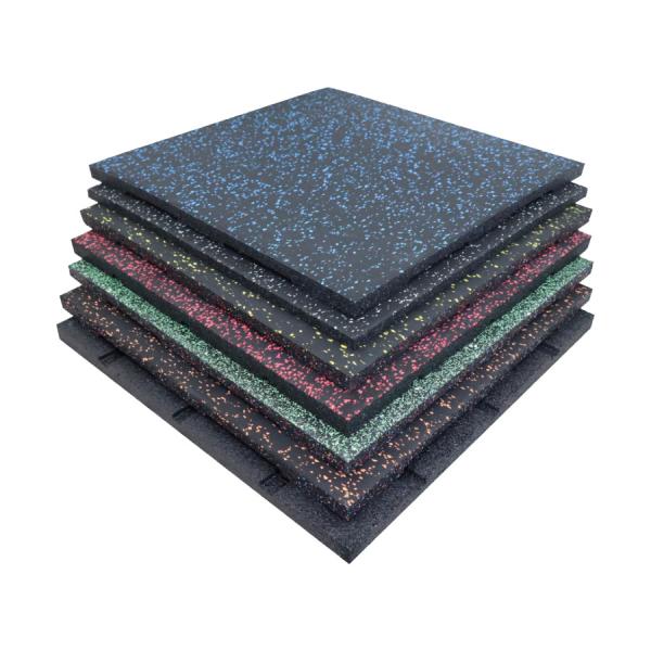 Square Outdoor Rubber Tiles Shock Absorption Playground Rubber Flooring 30mm Thickness
