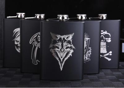 High End Kitchen Household Items Matte Black Hip Flask Spray Paint 8 Oz