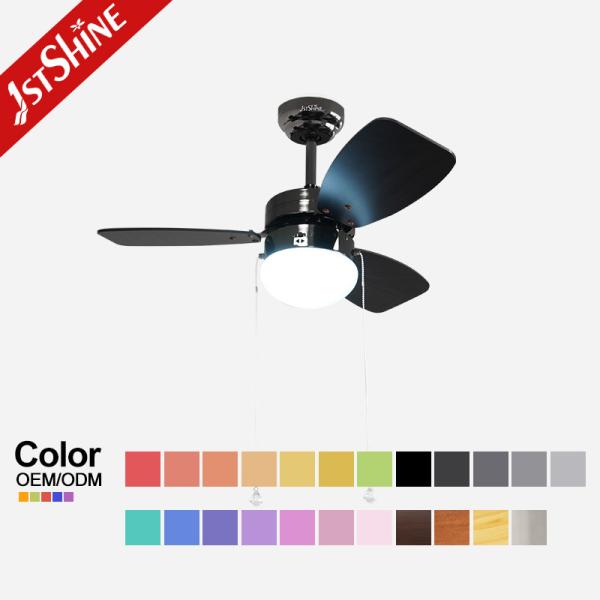 Motor de cobre 3 lâminas Mdf Ventiladores modernos de teto pequeno com cadeia de puxa