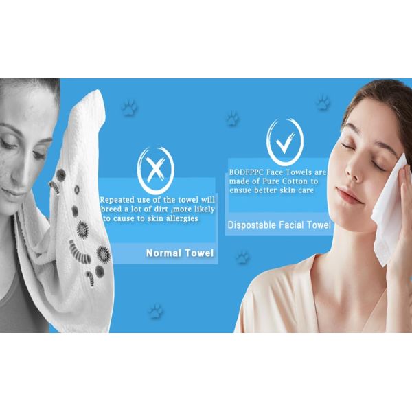 Disposable Face Towel,Cotton Dry Paper Towel, Face Wash Towel,Facial Cotton Tissue, Makeup Removal Towel, Travel Dry