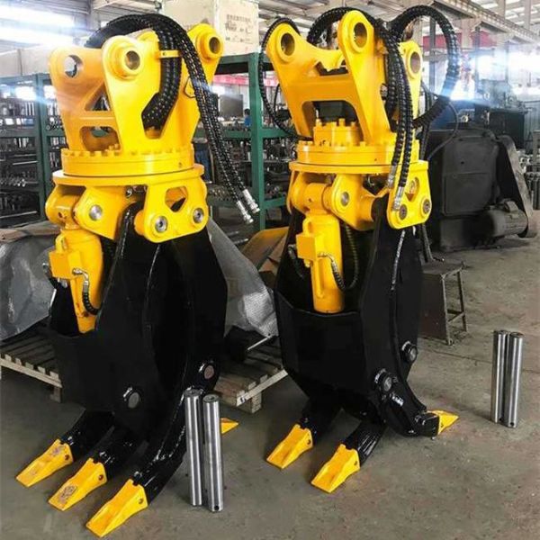 Hydraulic Grab For 5 Ton Excavator Log 1360mm 360 Degree Forest Timber Wood