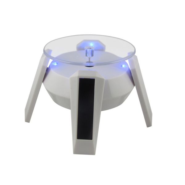 New designed Solar turntable display with white / black LED light