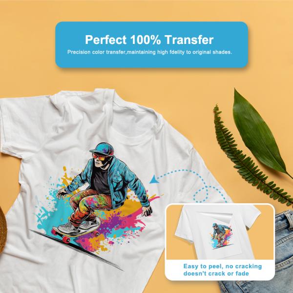 FCOLOR High Quality DTF Hot Peeling Cold Peeling Film A3 A4 A3+ Dtf Sheet Heat Transfer Film for DTF Printing Machines
