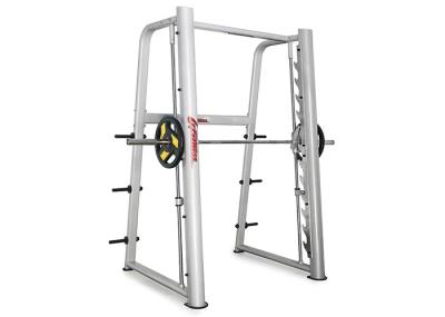 Commercial Grade Gym Fitness Equipment , Gym Smith Machine Silver Color