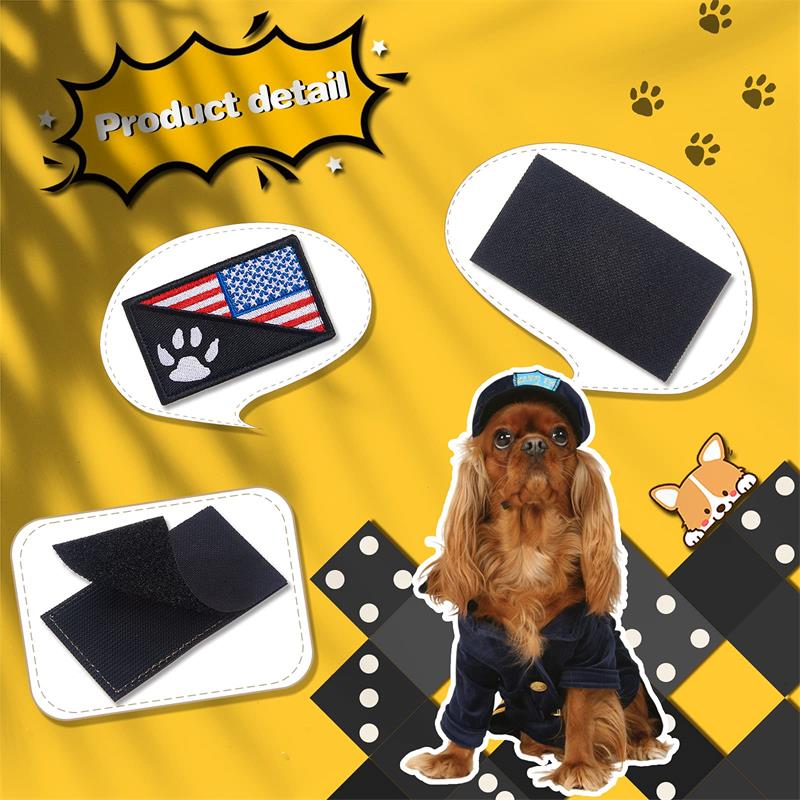 Custom Service Dog  Dog Vest Patches Removable Tactical Patches Embroidered Fastener Hook Loop Patch