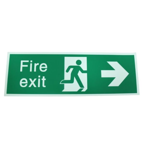 Rectangle Photoluminescent Safety Exit Sign For Office Buildings