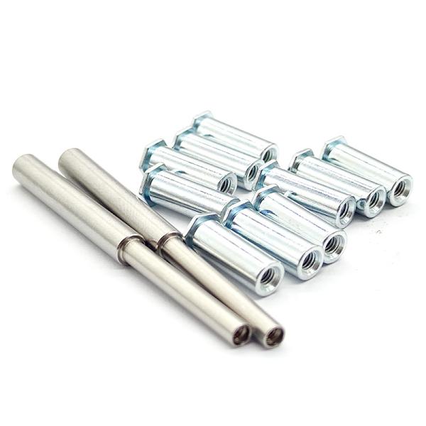 Custom Zinc-Plated Hexagonal Threaded Standoff Inserts CNC Machining