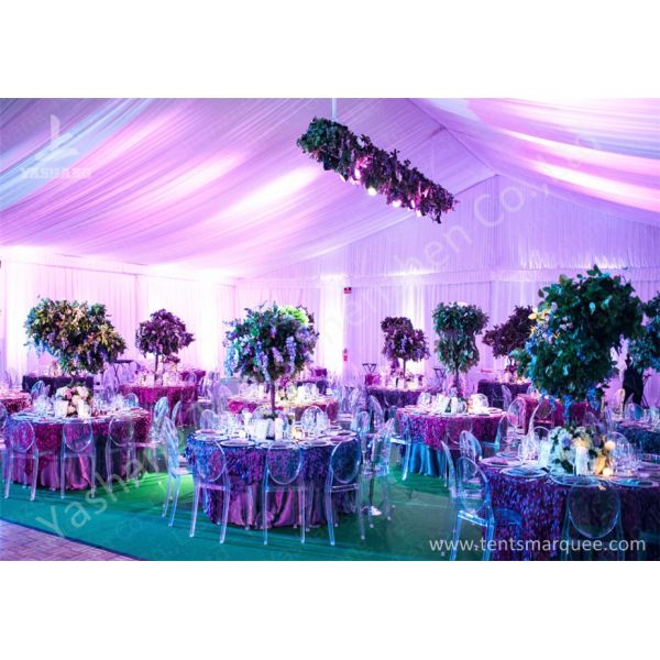 Clear and White Top Fabric Cover Outdoor Aluminum Luxury Wedding Tents
