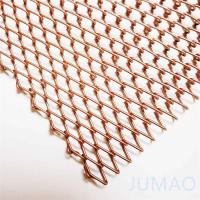 Cortinas de malha de fio de latão com buracos rômbicos Decoração de teto